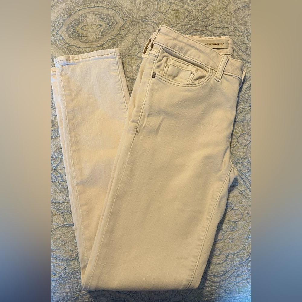 Pilcro and the Letterpress Anthropologie  “Skinny” Jeans – Eggshell/Cream